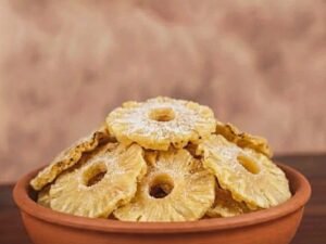 Inele de ananas uscat zaharisit