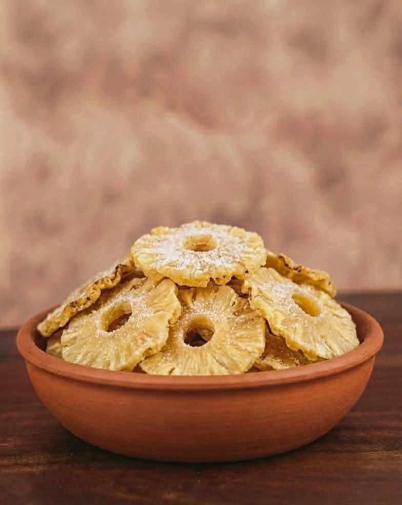 Inele de ananas uscat zaharisit