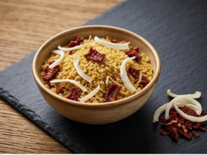 Bulgur cu ceapă și roșii